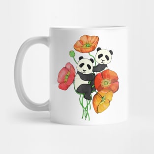 Poppies & Pandas Mug